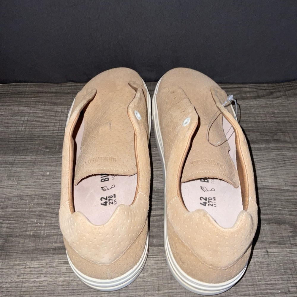 BIRKENSTOCK BEND LOW PERFORATED SUEDE LEATHER SNEAKERS 42 US 11 NEW NO SHOELACES - Picture 16 of 16